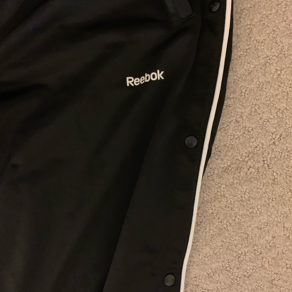 Black Reebok Button Rip-off Sweatpants - Picture 2 of 3